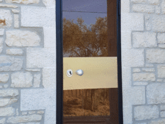 Glass security door
