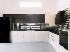 Black mat kitchen furniture